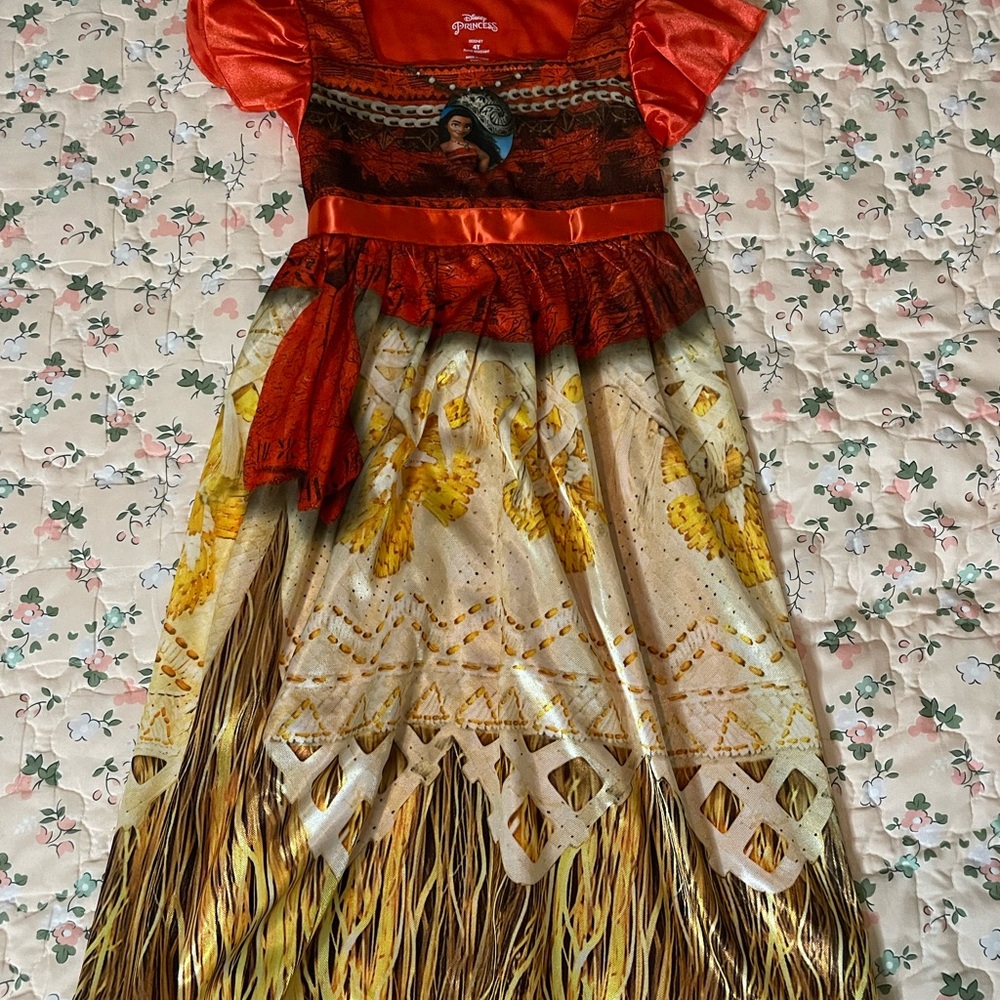 Disney Moana Kids Costume - Red and Gold